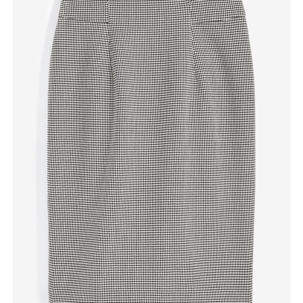 On 34th Macy’s Women’s nwt new woven houndstooth black white pencil skirt size 4 - Picture 4 of 8
